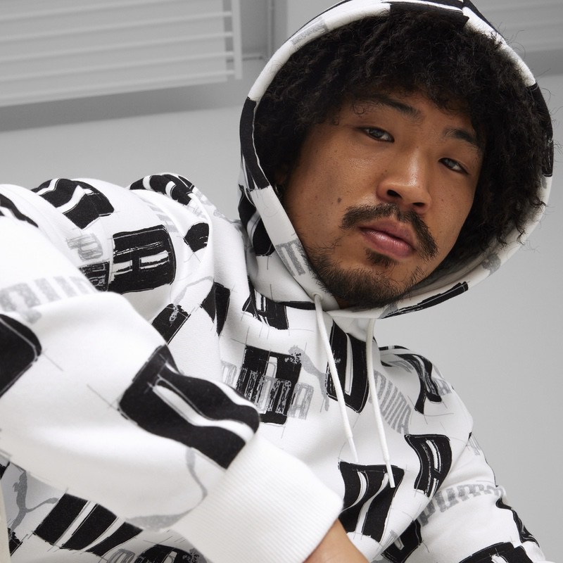 Hanorac Puma ESS+ Logo LAB AOP Hoodie - imagine 4