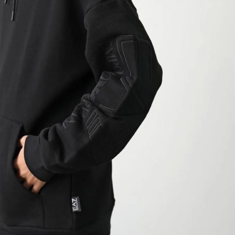 Hanorac EA7 U EMBROIDERY HOODIE RN COFT - imagine 3