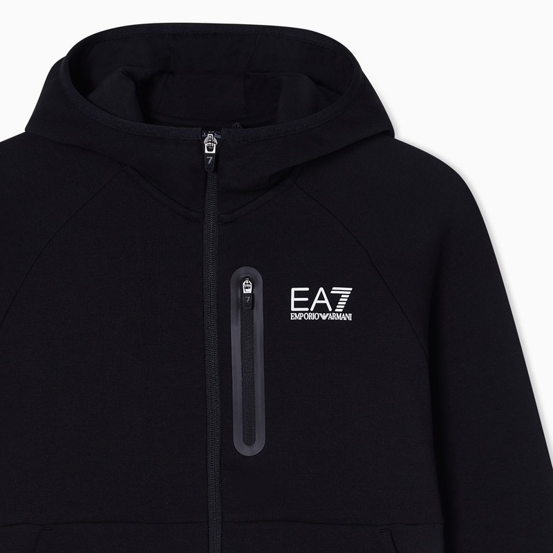 Bluza cu fermoar EA7 NATURAL VENTUS7 BOY HOODIE FZ COPL - imagine 3