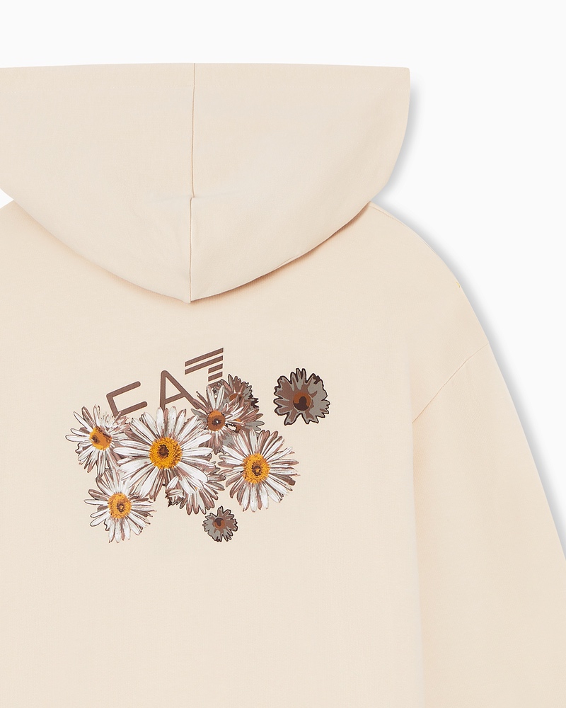 Hanorac EA7 TRAIN GRAPHICS SERIES GIRL HOODIE RN FLOWER - imagine 3