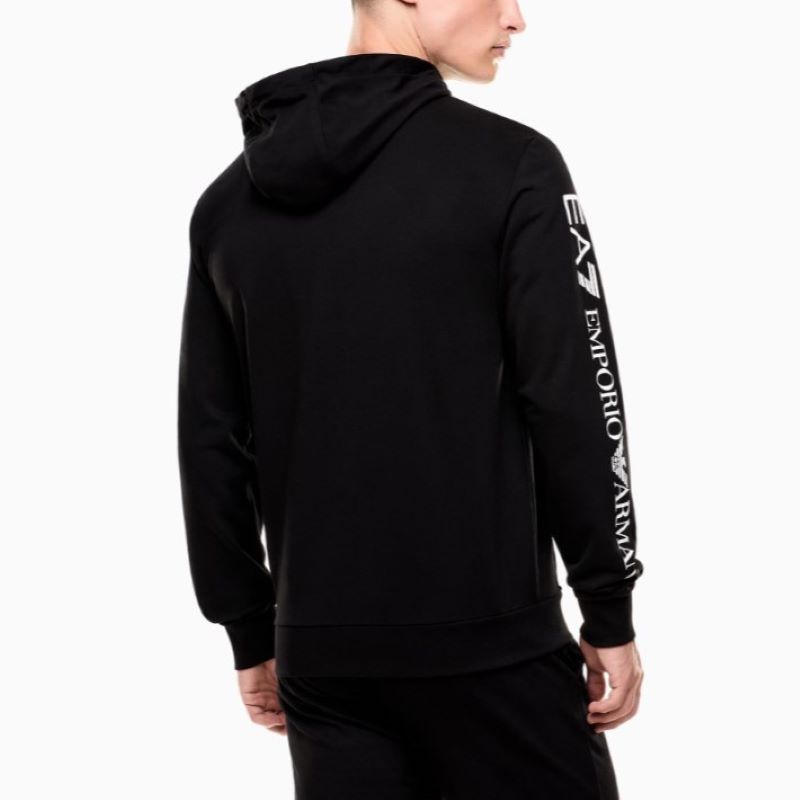 Bluza cu fermoar EA7 TRAIN LOGO SERIES M HOODIE FZ EXTENDED LOGO COFT CC - imagine 3