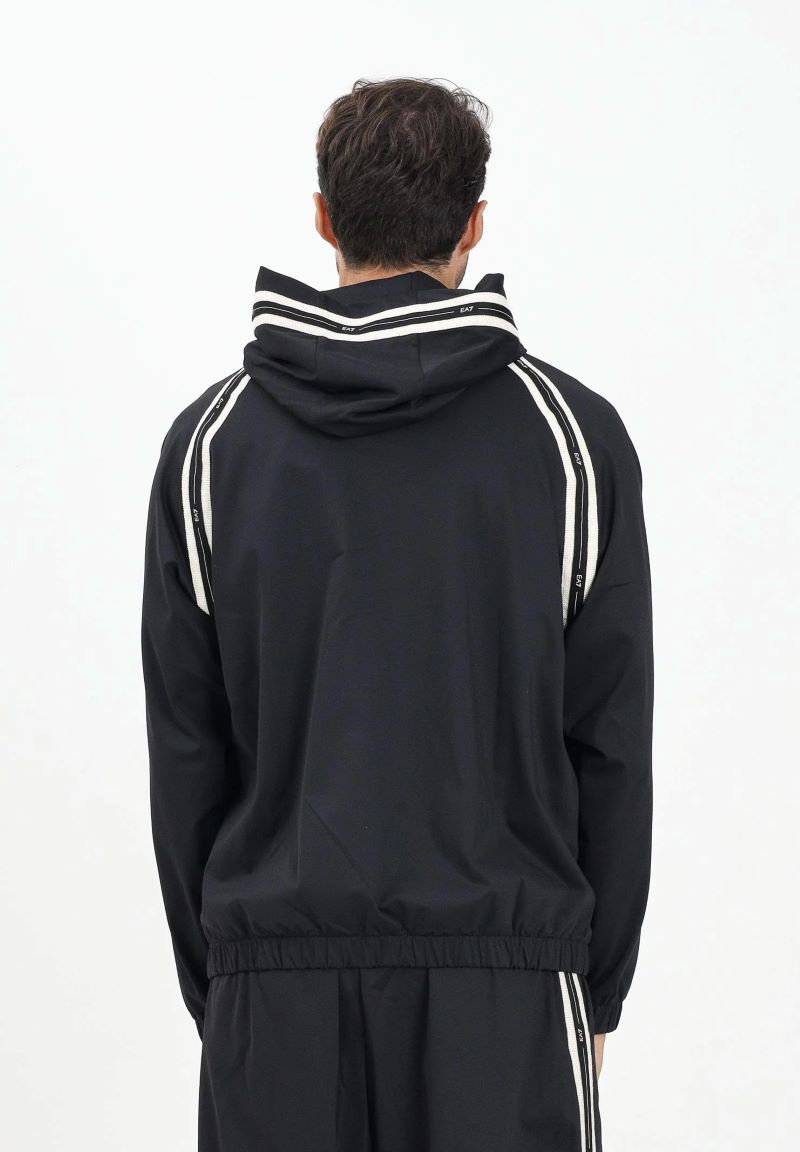 Bluza cu fermoar EA7 TRAIN LOGO SERIES M TAPE HOODIE FZ PA - imagine 2