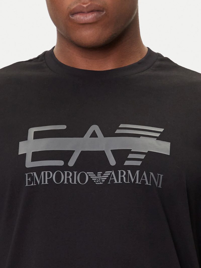 Tricou EA7 TRAIN LOGO SERIES M TEE SS LOGO BARRED - imagine 3