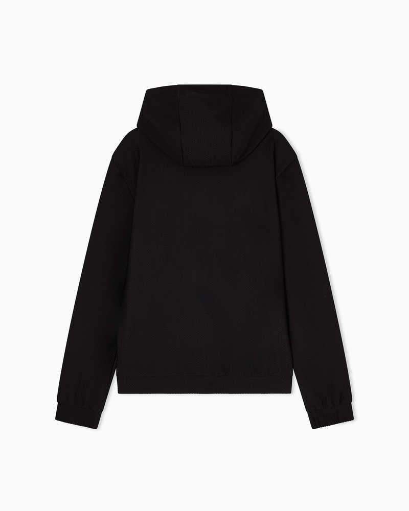 Bluza cu fermoar EA7 TRAIN PREMIUM LABEL M  HOODIE FZ KNITTED JACQUARD - imagine 4