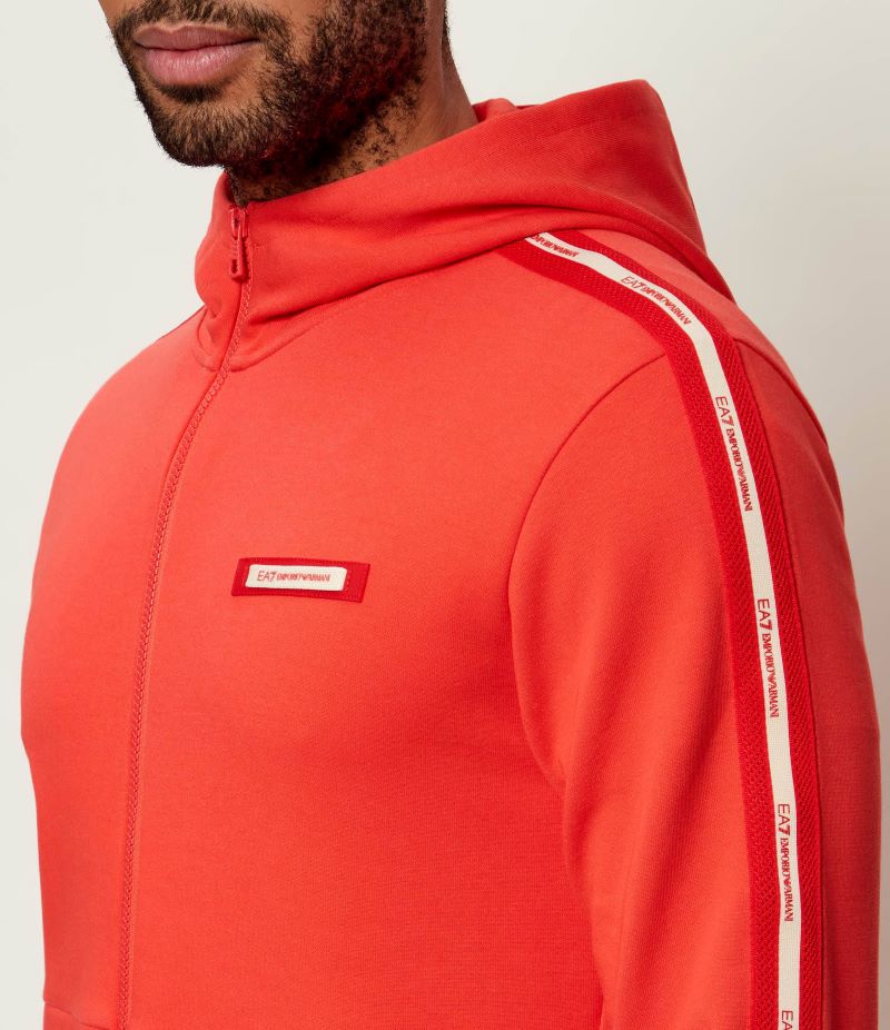 Bluza cu fermoar EA7 TRAIN LOGO SERIES MAN  HOODIE FZ CO PL TAPE - imagine 3