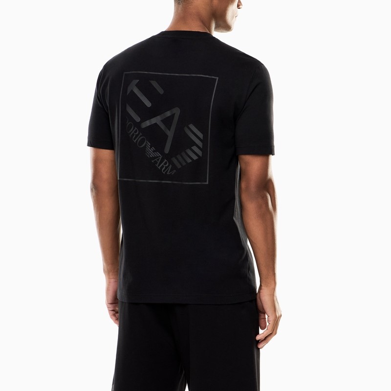 Tricou EA7 TRAIN LOGO SERIES M OVERSIZE  LOGO TEE SS - imagine 2