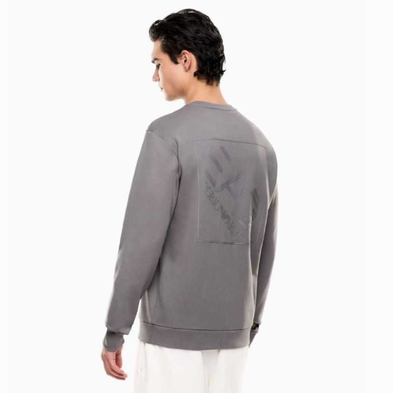 Bluza EA7 TRAIN LOGO SERIES M OVERSIZE  LOGO T-TOP CN COFT - imagine 2