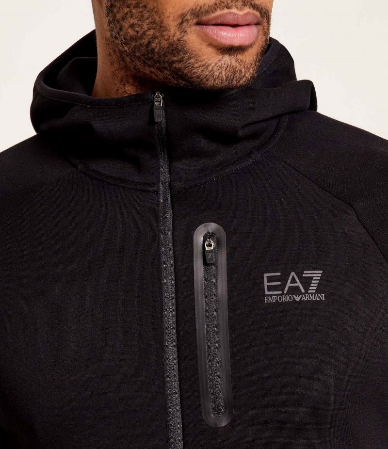 Bluza cu fermoar EA7 NATURAL VENTUS7 M HOODIE FZ - imagine 3