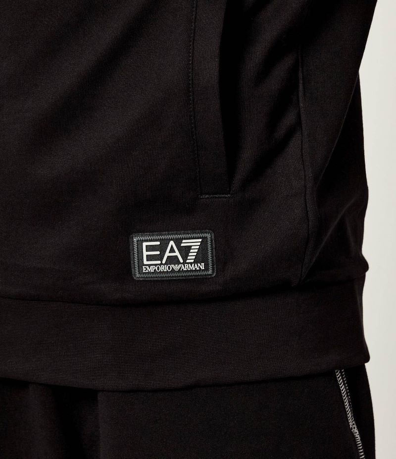 Bluza cu fermoar EA7 TRAIN LOGO SERIES M TAPE HOODIE FZ - imagine 3