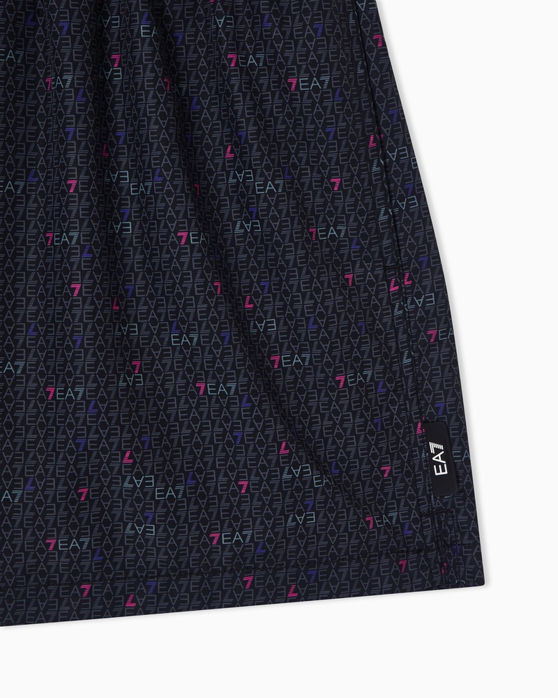 Sort de baie EA7 WATER SPORT BW M MONOGRAM 7 BOXER