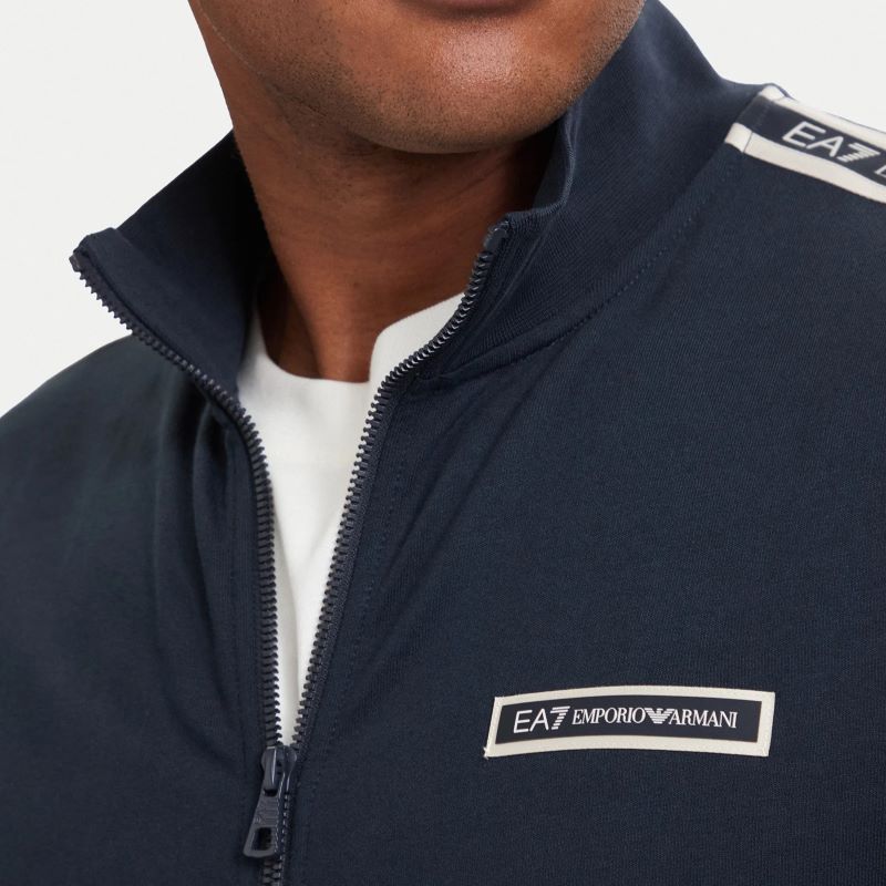 Bluza cu fermoar EA7 TRAIN LOGO SERIES MAN T-TOP  FZ CO PL TAPE