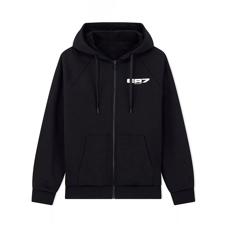 Bluza cu fermoar EA7 TRAIN LOGO SERIES M HOODIE FZ REVERSIBLE MODERN LOGO COPL
