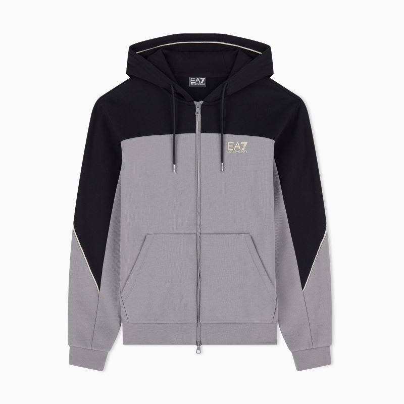 Bluza cu fermoar EA7 TRAIN ATHLETIC COLOUR BLOCK M HOODIE FZ BR