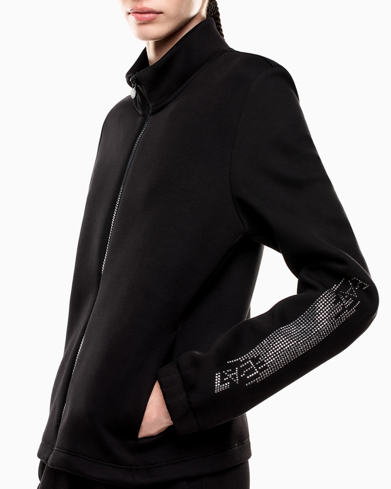 Bluza cu fermoar EA7 TRAIN LOGO SERIES W T-TOP FZ TAPE - imagine 3