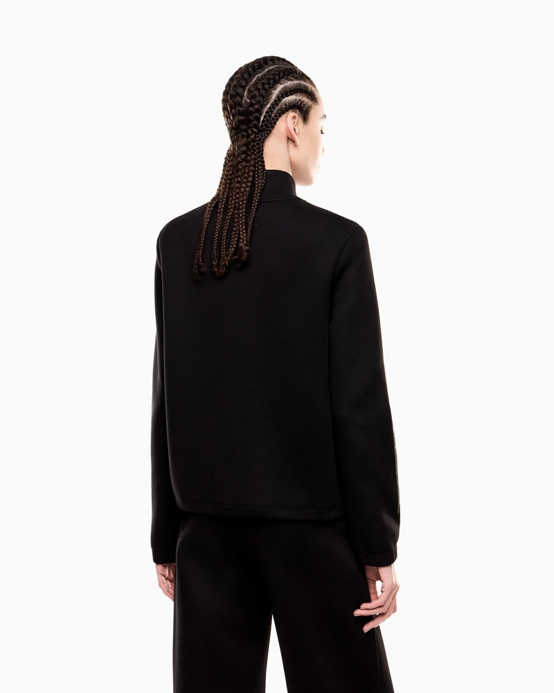 Bluza cu fermoar EA7 TRAIN LOGO SERIES W T-TOP FZ TAPE - imagine 2