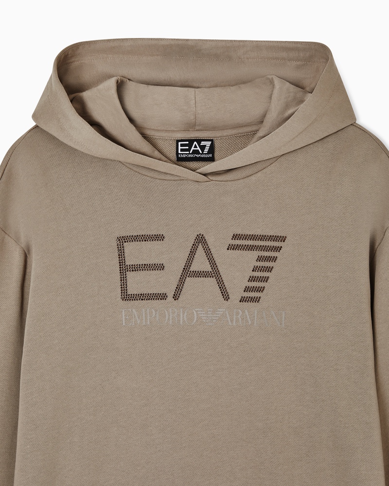 Hanorac EA7 TRAIN LOGO SERIES W HOODIE RN FANCY STRASS - imagine 5
