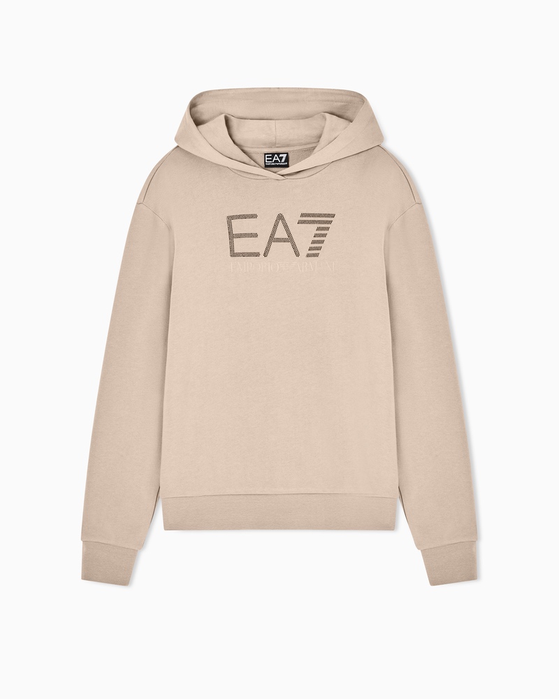 Hanorac EA7 TRAIN LOGO SERIES W HOODIE RN FANCY STRASS - imagine 3