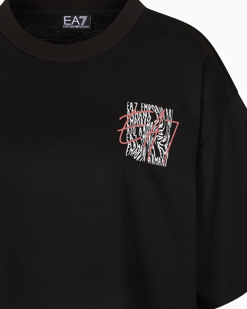 Tricou EA7 TRAIN LOGO SERIES W TEE SS WRITTEN LOGO CROSSOVER - imagine 3