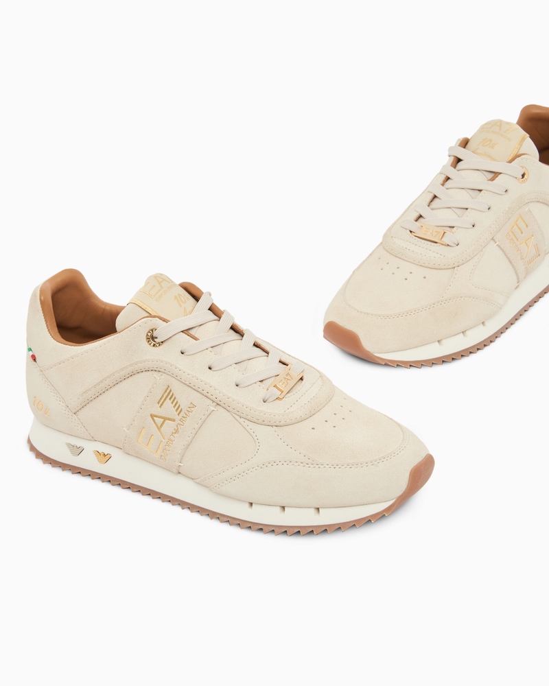 Pantofi sport EA7 BLACK & WHITE LACES 10TH ANNIVERSARY SUEDE - imagine 4