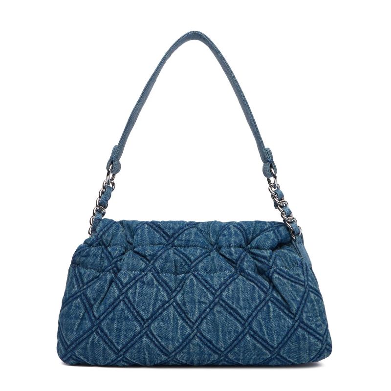 Geanta Tommy Hilfiger TH FEMININE SHOULDER BAG DENIM