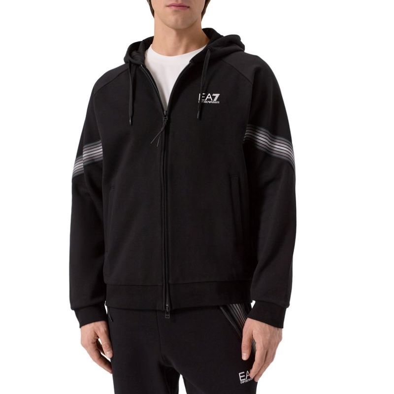 Bluza cu fermoar EA7 TRAIN 7 LINES M HOODIE FZ TAPE - various