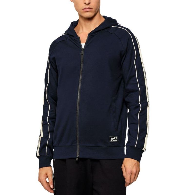 Bluza cu fermoar EA7 TRAIN LOGO SERIES M TAPE HOODIE FZ - various