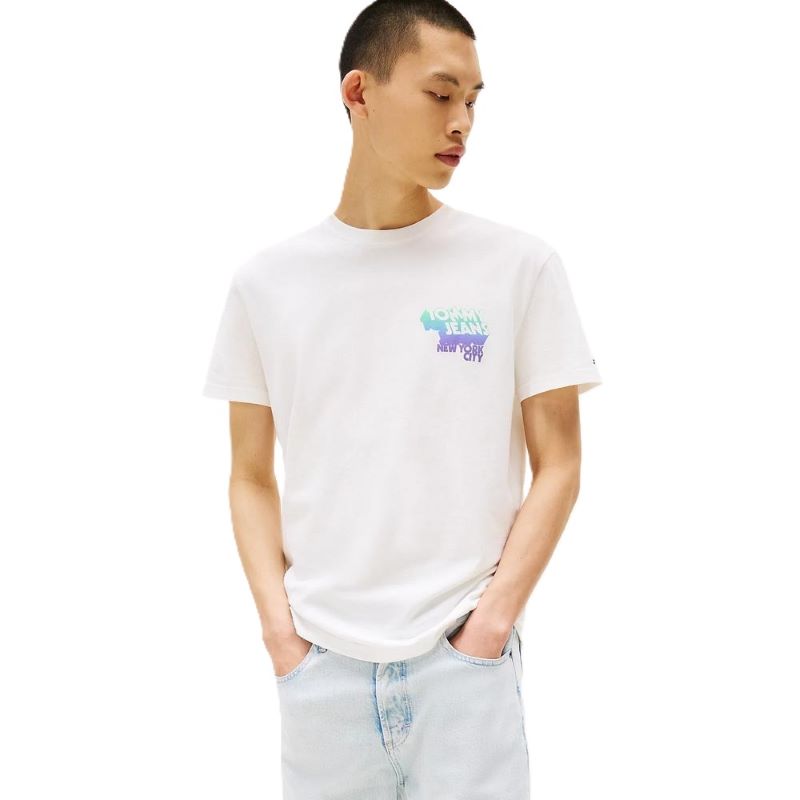 Tricou Tommy Hilfiger TJM REG STACK BACKPRINT TEEEXT