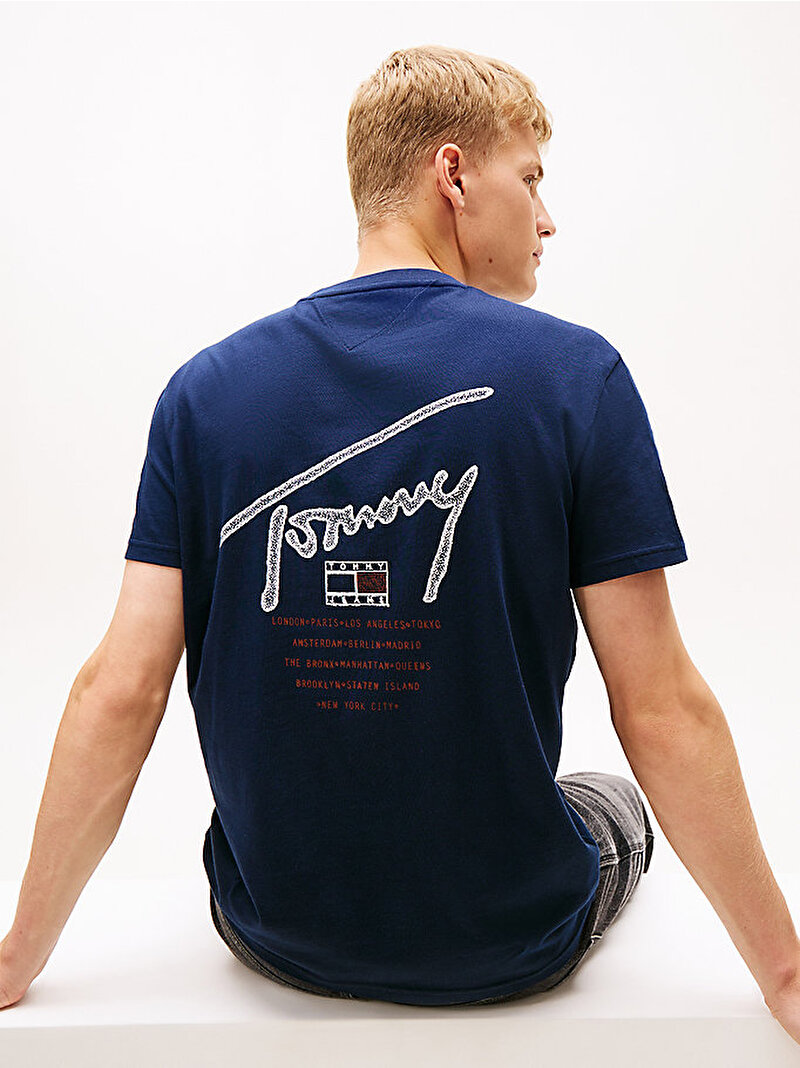 Tricou Tommy Hilfiger TJM REG SIGN BACKPRINT SS T EXT - imagine 2