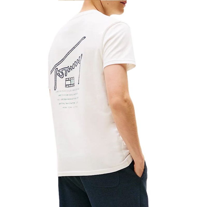 Tricou Tommy Hilfiger TJM REG SIGN BACKPRINT SS T EXT - imagine 2