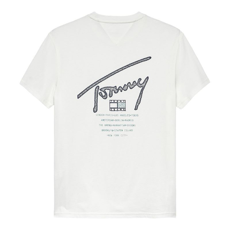 Tricou Tommy Hilfiger TJM REG SIGN BACKPRINT SS T EXT - imagine 3