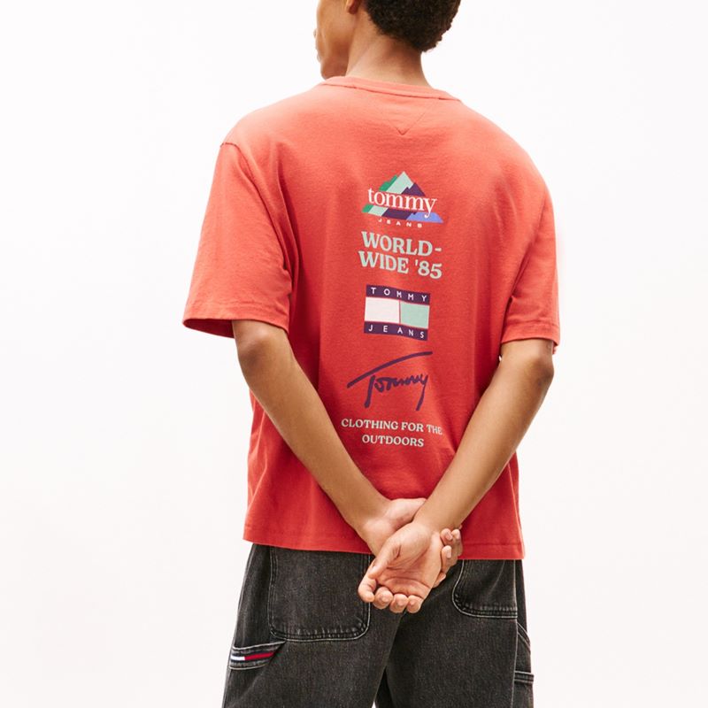 Tricou Tommy Hilfiger TJM 90S PEAKS BACKPRINT SS TEE - imagine 2