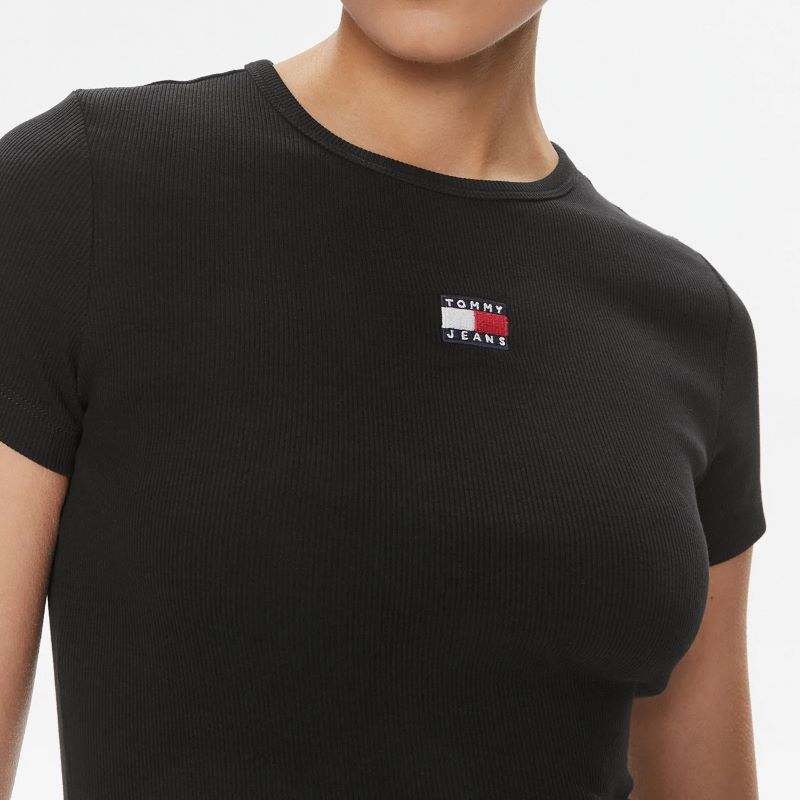 Tricou Tommy Hilfiger TJW SLIM BADGE RIB TEE - imagine 3