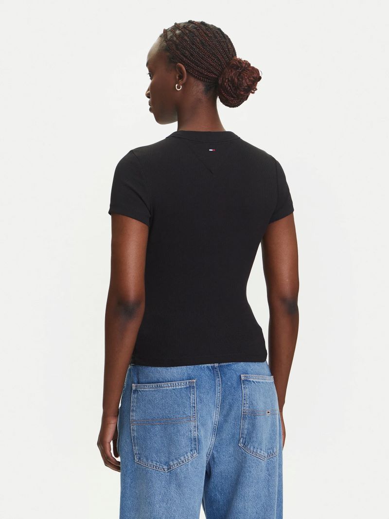 Tricou Tommy Hilfiger TJW SLIM SCRIPT LABEL SS TEEEXT - imagine 2