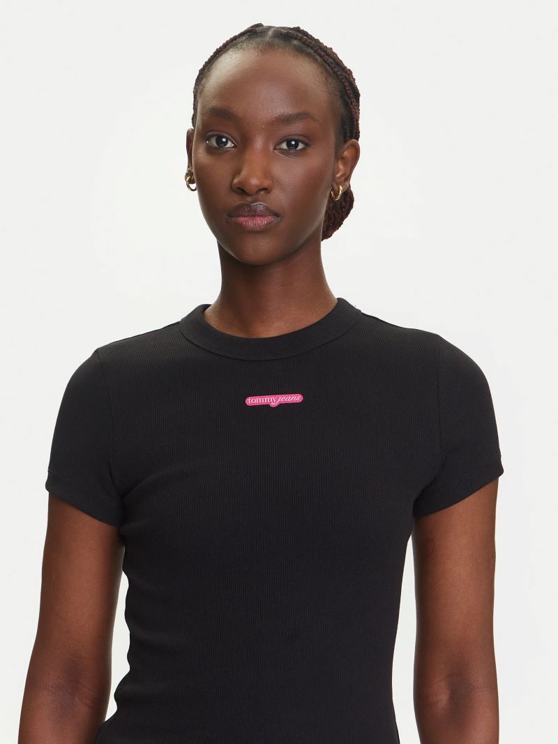 Tricou Tommy Hilfiger TJW SLIM SCRIPT LABEL SS TEEEXT - imagine 3