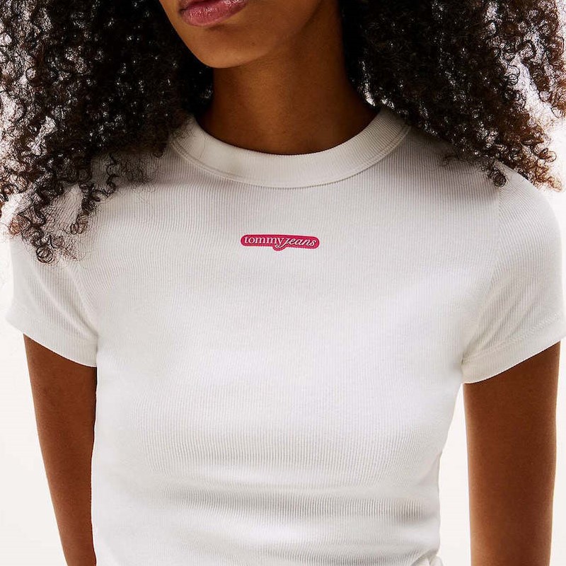 Tricou Tommy Hilfiger TJW SLIM SCRIPT LABEL SS TEEEXT - imagine 2