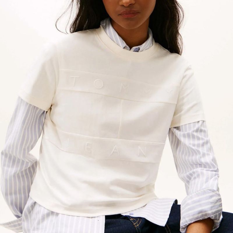 Tricou Tommy Hilfiger TJW REG SH TONAL FLAG TEE - imagine 3