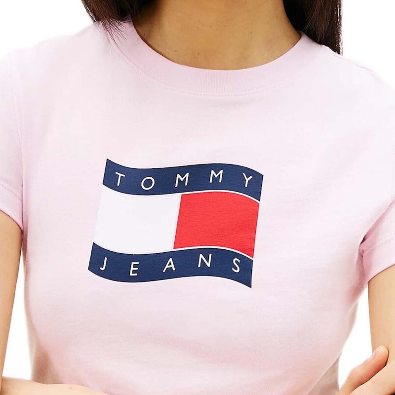 Tricou Tommy Hilfiger TJW SLIM WAVY FLAG TEE EXT