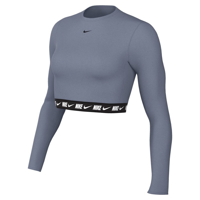Bluza nike w nsw crop tape ls top