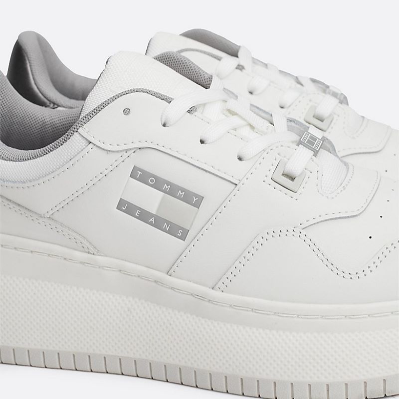 Pantofi sport Tommy Hilfiger TJW RETRO BASKET FLATFORM METAL - imagine 3