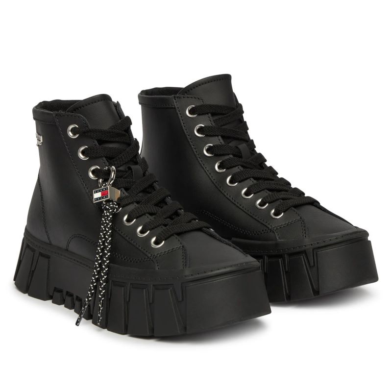 Ghete Tommy Hilfiger TJW PLATFORM SNEAKER LEATHER MC — foto 3
