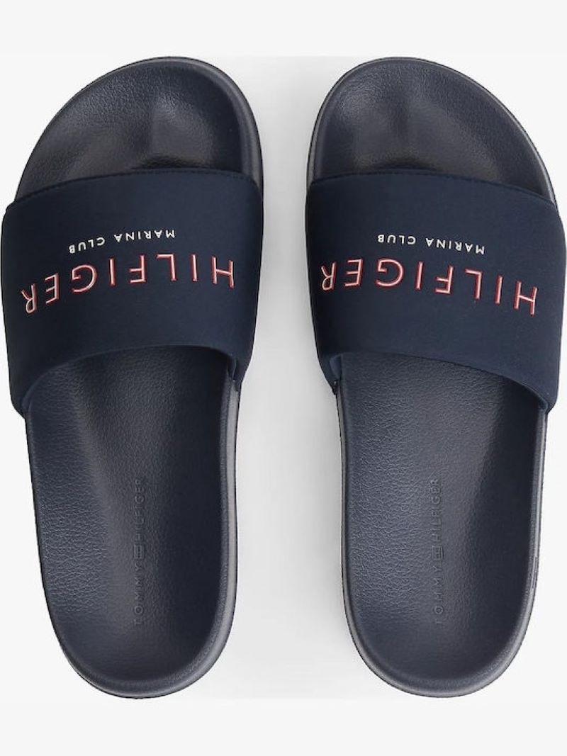 Papuci Tommy Hilfiger HILIFGER NEOPRENE POOL SLIDE — foto 2