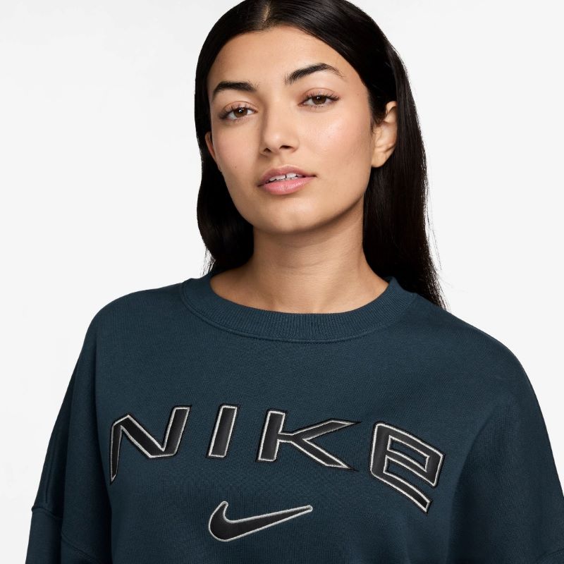 Bluza Nike W NSW PHNX FLC OOS LOGO CREW - imagine 3