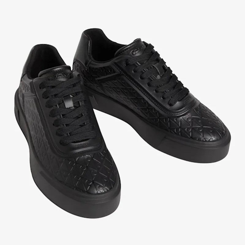 Pantofi sport Calvin Klein BASKET CUPS LACE UP AOP LTH - imagine 2