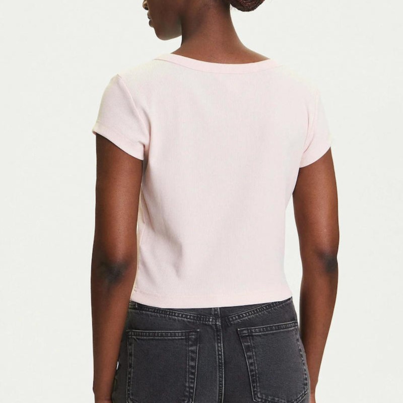 Tricou Calvin Klein A- WOVEN LABEL 2X2 RIB BABYTEE - imagine 2