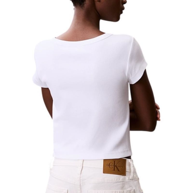 Tricou Calvin Klein A- WOVEN LABEL 2X2 RIB BABYTEE - imagine 2