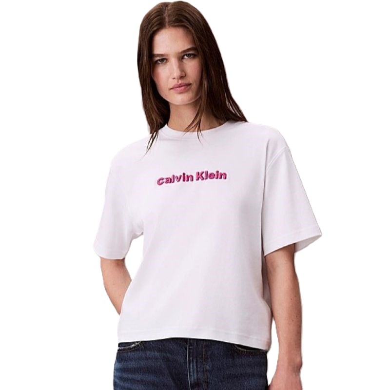 Tricou Calvin Klein SS 2 TONE 3D EMBROIDERYLOGO TEE