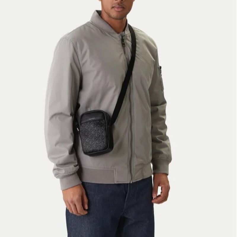 Borseta Calvin Klein EMBLEM AOP EMBOSS SLIM REPORTER - imagine 3