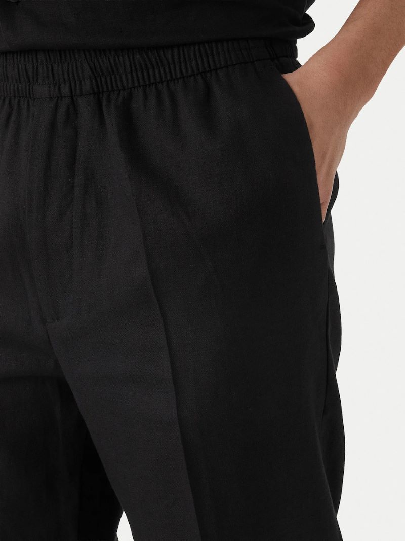 Pantaloni Calvin Klein STRAIGHT LINEN PULL ON PANT