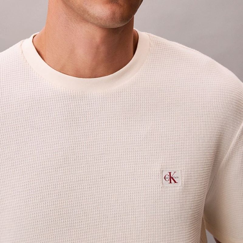 Tricou Calvin Klein SS WAFFLE BADGE CREWNK TEE - imagine 2