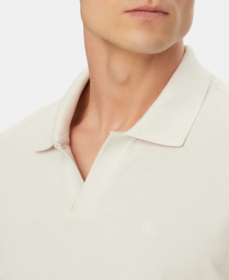 Tricou polo Calvin Klein SS OPEN COLLAR CASUAL PIQUE POLO